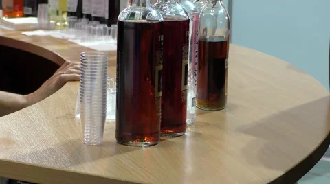 People tasting sampling drinks 스톡 동영상 55575848