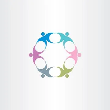 People teamwork circle icon Illustrazione stock