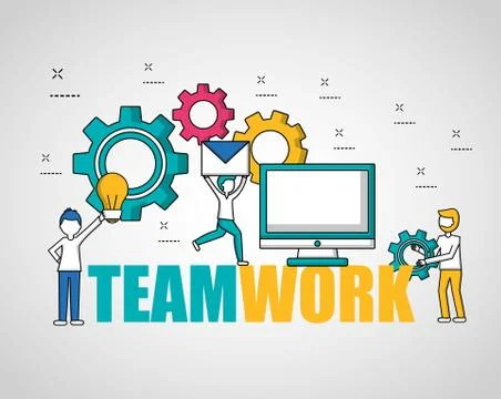 People teamwork concept Stock Illustration