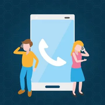 People tech device 스톡 일러스트