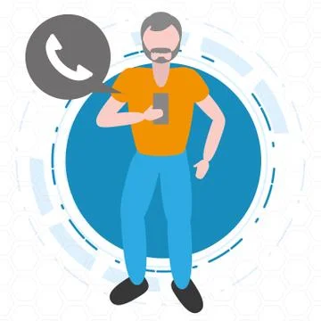 People tech device Stockillustratie