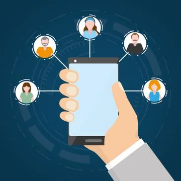 People tech device 스톡 일러스트