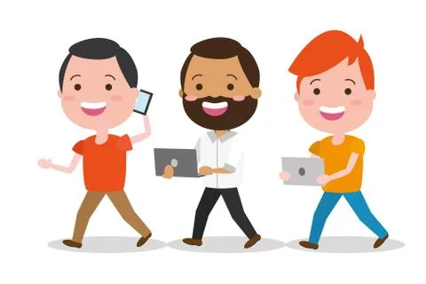 People tech device 스톡 일러스트