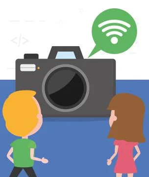 People tech device Stock Illustration