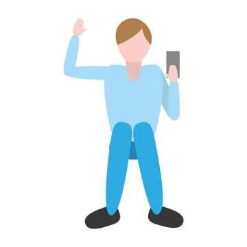 People tech device Stock Illustration