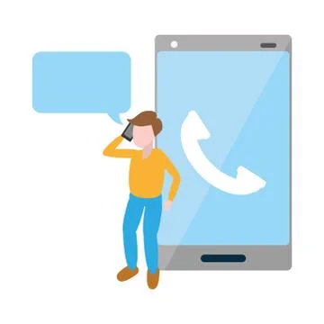 People tech device Stock Illustration