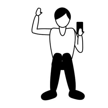 People tech device Illustrazione stock