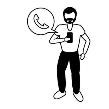 People tech device イラスト素材