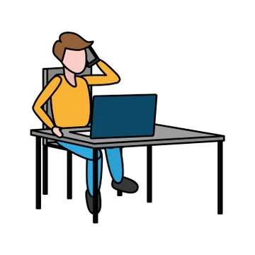 People tech device Stock Illustration