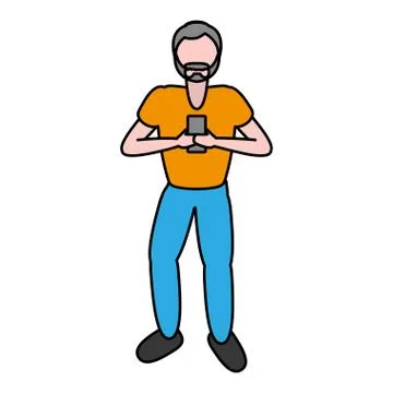 People tech device Stock Illustration
