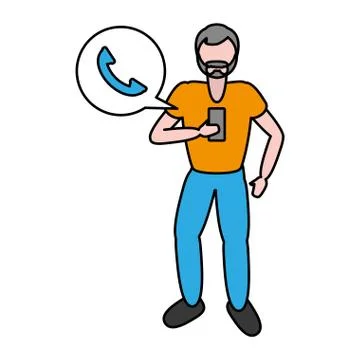 People tech device イラスト素材