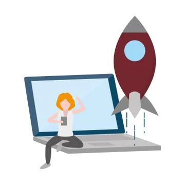 People tech device Stock Illustration