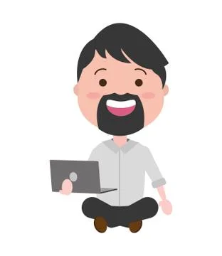 People tech device Stock Illustration