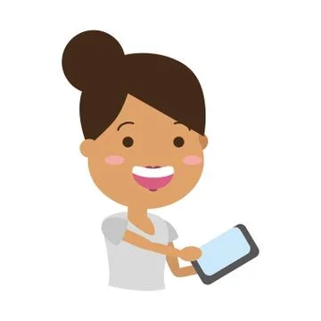 People tech device Stock Illustration