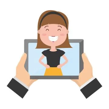 People tech device Illustrazione stock