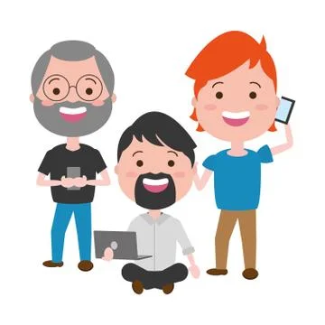 People tech device 스톡 일러스트