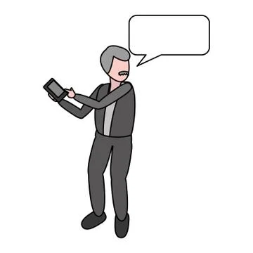 People tech device Stock Illustration