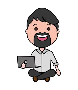 People tech device Stock Illustration