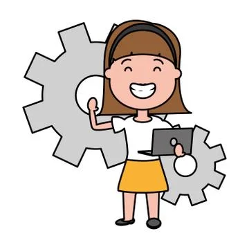 People tech device Illustrazione stock