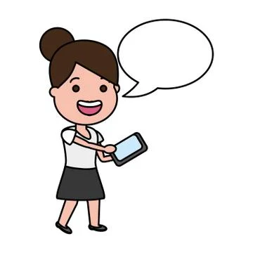 People tech device Stock Illustration