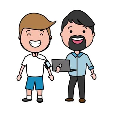 People tech device 스톡 일러스트