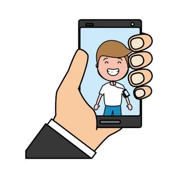 People tech device Stock Illustration