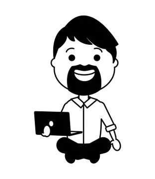 People tech device Stock Illustration