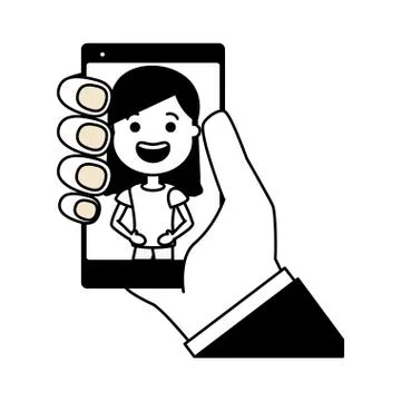 People tech device Stock Illustration