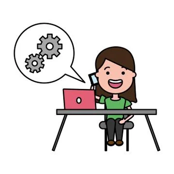 People tech device Stock Illustration