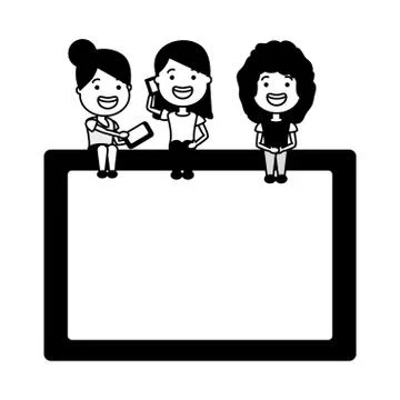 People tech device 스톡 일러스트