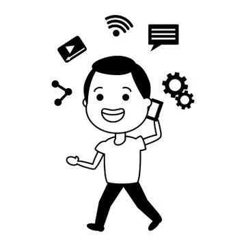People tech device イラスト素材