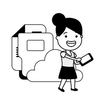 People tech device 스톡 일러스트