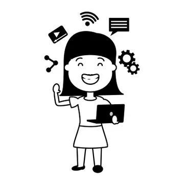 People tech device イラスト素材