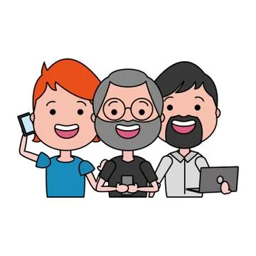 People tech device Illustrazione stock