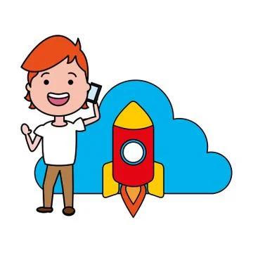 People tech device Stock Illustration
