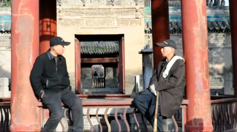 People in temple china Stock Footage 906729