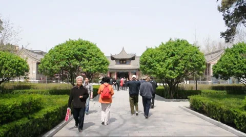 People in temple Stock Footage 907582