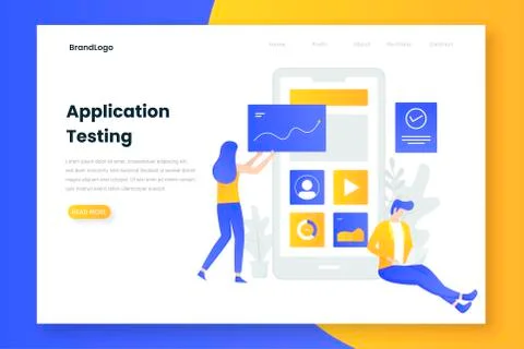 People testing application illustration concept イラスト素材