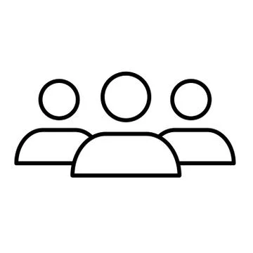 People thin line icon. Team illustration isolated on white. Group of people 库存插图