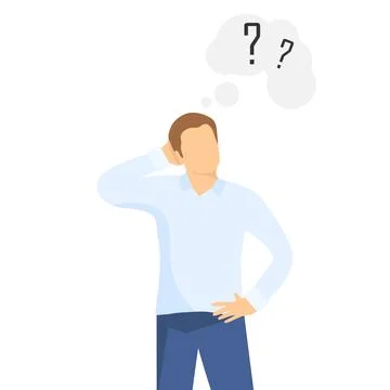 People think about the problem. People think how to solve the created Illustrazione stock