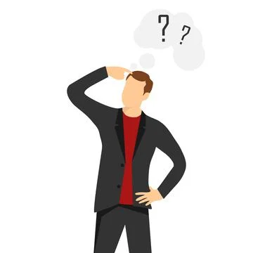 People think about the problem. People think how to solve the created イラスト素材