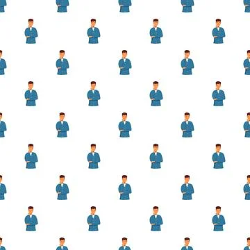 People thinking concept seamless pattern background Stock Illustration