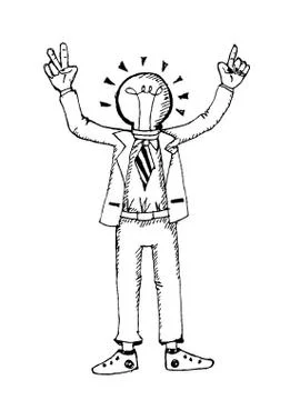 People Thinking Idea Illustrazione stock