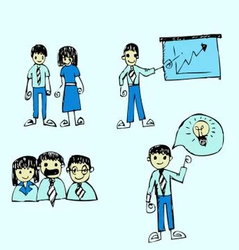 People Thinking Idea 스톡 일러스트