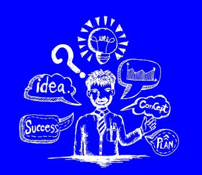People Thinking Idea Illustrazione stock
