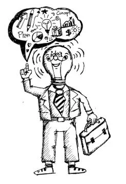 People Thinking Idea Stock Illustration