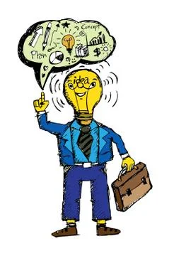 People Thinking Idea Stock Illustration