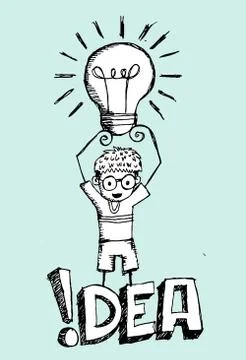 People Thinking Idea Illustrazione stock