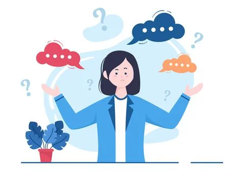 People Thinking to Make Decision, Problem Solving and Find Creative Ideas wit Stock Illustration