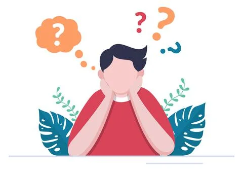 People Thinking to Make Decision, Problem Solving and Find Creative Ideas wit Stock Illustration